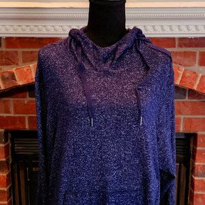 Zac & Rachel Light Weight Blue Hoodie with Front Pocket. Size 1X.